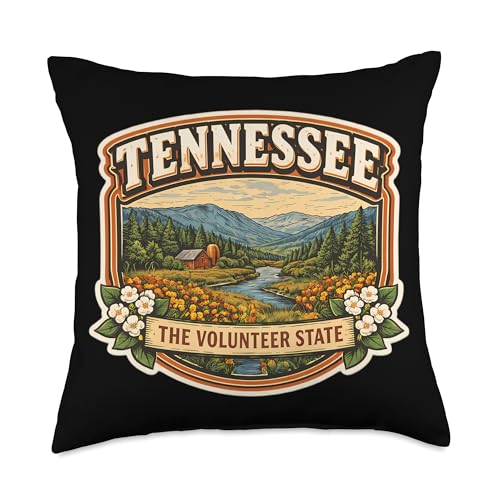 Tennessee The Volunteer State Souvenir Visitor Memorabilia Throw Pillow