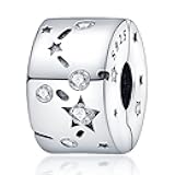 925 Sterling Silver Charms for Bracelets Necklaces Dangle Pendant With 5A Cubic Zirconias Bead Charm for Women DIY Jewelry