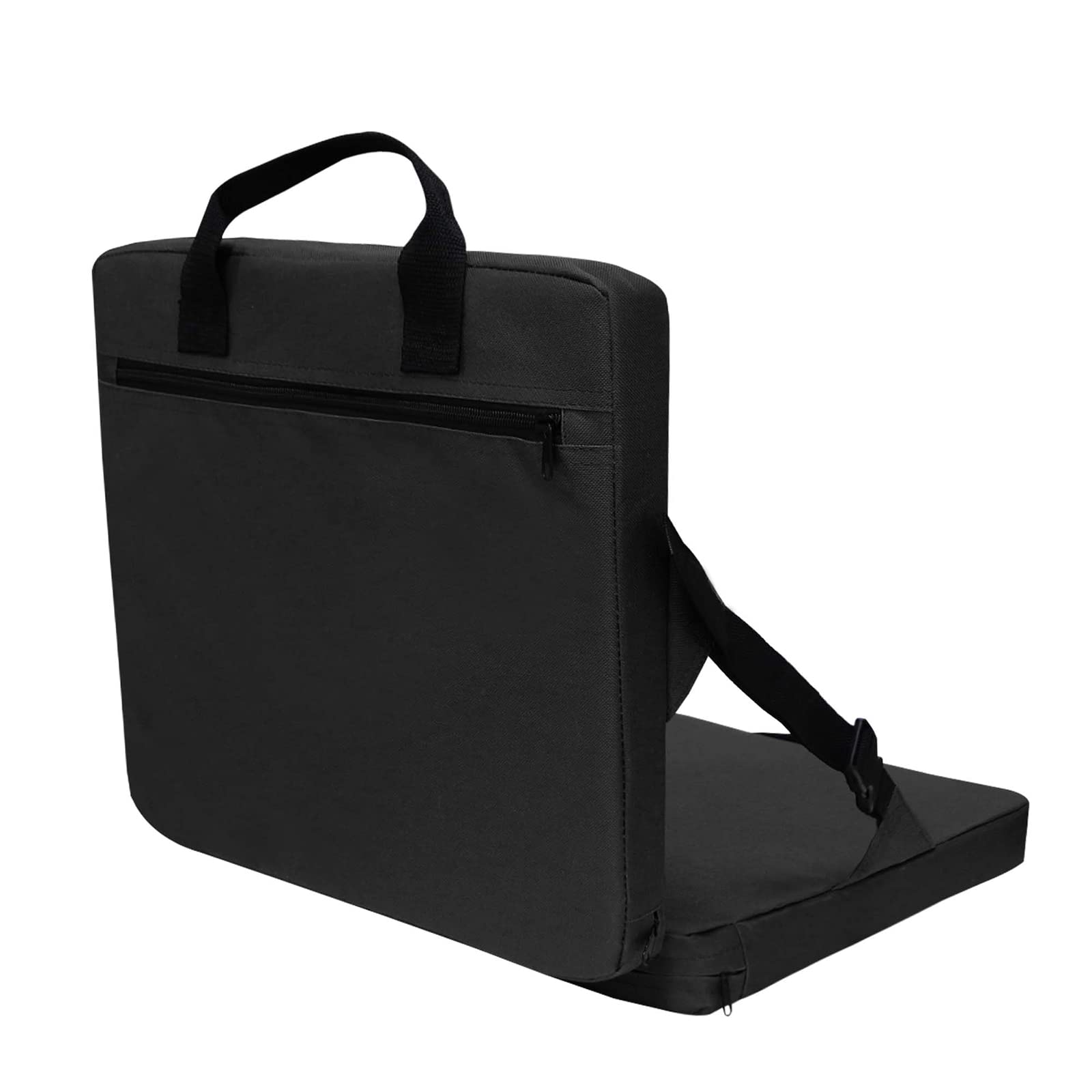 Tanant 2 Asientos de Estadio para Gradas, Mochila Plegable de 13,4 X 15 Pulgadas para Asientos de Estadio, Asientos de Estadio con Respaldo(Negro)