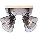 Produktbild Brilliant Lampe, Whole Spotplatte 4flg schwarz/holzfarbend, Metall/Holz, 4x D45, E14, 40W,Tropfenlampen (nicht enthalten)