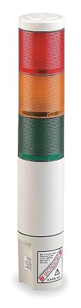 Federal Signal MSL3-024 MicroStat Status Indicator, Surface/Pipe Mount, 3 Units High, 24 VDC