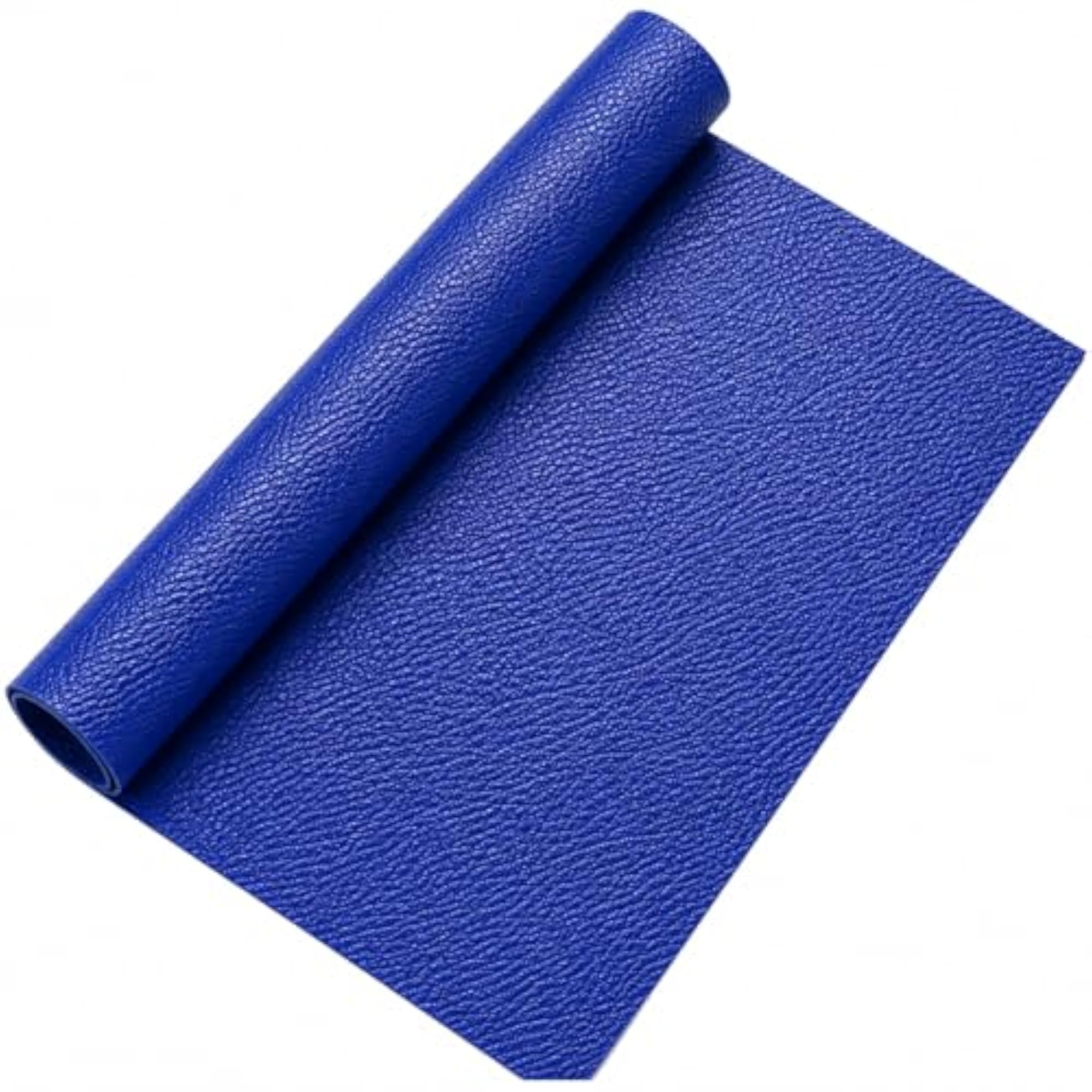 Mango-Based Bioleather Sheet, Blue Stride Textured for Crafts