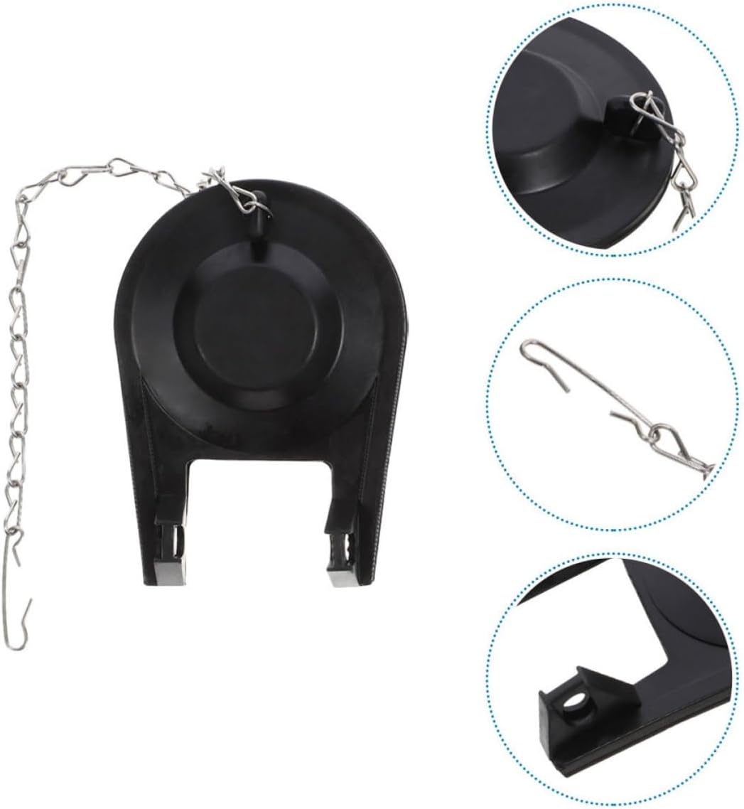 Toilet and 4pcs Universal or Kit Replacement Flapper for Tank, Black Pvc Rubber with Chain, Easy to Install Wear Resistant, Water Saving Flush Valve Repair Home or Property