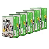 Fujifilm Instax Wide Film, White Multi-Pack (5 x 2pk, 100 Shots Total)