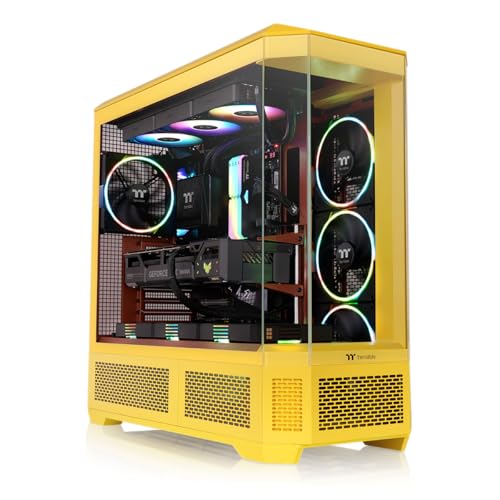 Image of Thermaltake View 600 TG; Full Tower; 420mm Radiator Support; 480mm GPU Clearance; Hidden Connector Support; Rotatable PCIe Slots; 220mm PSU Clearance; Butter Caramel; CA-11H-00FMWN-00