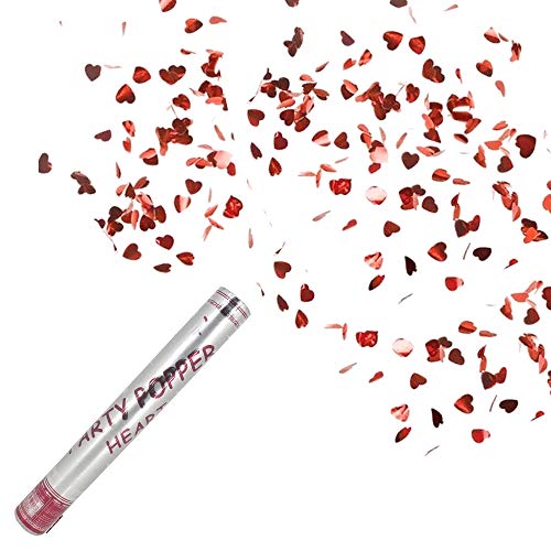 Lança Confete Metalizado - Coração - 38cm