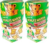 Lotte Koala's March Cookie with Chocolate Cream Family Size, 6.89 oz (Pack of 2)