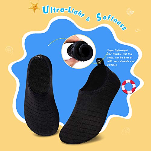 Image of WateLves Kids Water Shoes Toddler Girls Boys Barefoot Non-Slip Quick Dry Aqua Socks for Beach Swim Walking