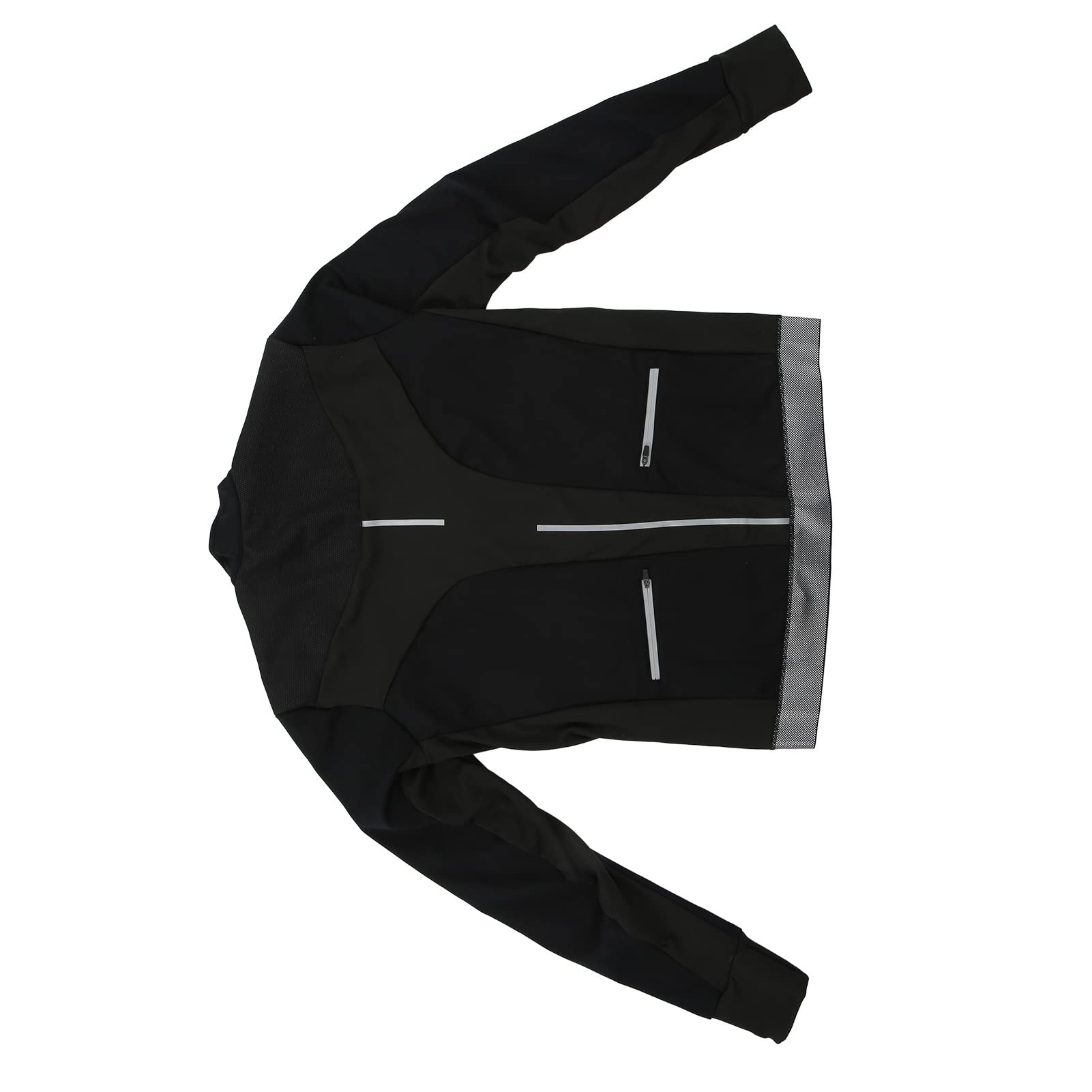 Chaqueta de Ciclismo Impermeable Reflectante a Prueba de Viento Cómoda Manga Larga para Deportes Al Aire Negro 1 X Ropa de Ciclismo (SG)