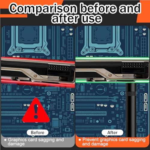 Schede grafiche,Un supporto migliorato per scheda grafica GPU, supporto anti-cedimento, altezza regolabile da 72 mm a 122 mm. - Scheda video - Immagine 3