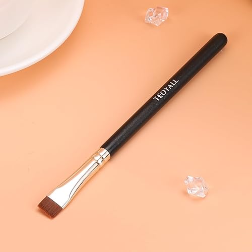 Miniatura 6 de TEOYALL Cepillo delineador de ojos plano fino, cepillo preciso para definir cejas, cepillo corrector para cubrir imperfecciones (cepillo plano