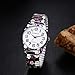 OIDEA Bohemia Flower Women's Easy Reader Watch - Large Face Big Number Analog Quartz Elastic Band Expansion Bracelet Wristwatch