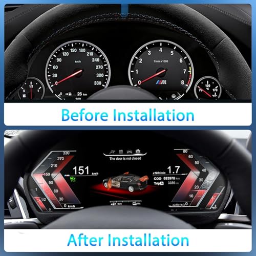 Digital Dash, Aftermarket Digital Instrument Cluster, 1920 * 720 Auto LCD Armaturenbrett für BMW 3er E90 E91 E92 E93 2005-2012 Jahre Paneel Virtuele Cockpit Snelheidsmeter Voor,Unterstützt CarPlay