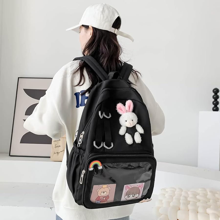 Amazon | [WUBA] 痛バッグ リュックサック ぬいぐるみ付き 痛バ クリア