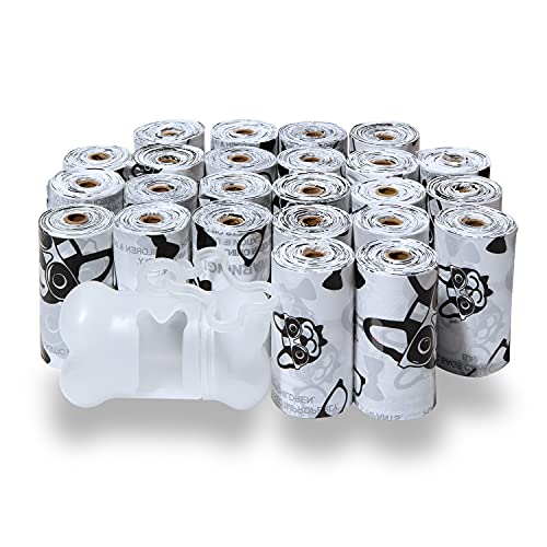 Image of Best Pet Supplies Dog Poop Bags for Waste Refuse Cleanup, Doggy Roll Replacements for Outdoor Puppy Walking and Travel, Leak Proof and Tear Resistant, Thick Plastic - White, 360 Bags (WT-360)