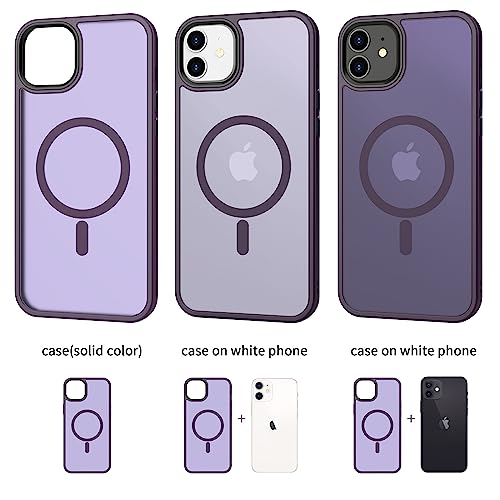 Image of CACOE Magnetic Case for iPhone 12 & 12 Pro 6.1 inch, Dark Purple