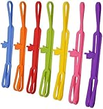 TEKEFT 7 pcs Finger Pointer Bookmark Elastic Book Mark Strap - Random Color- (7 Color)