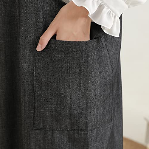 Bbybbs Soft Denim Cotton Apron Halter Cross Straps Magic Big Size Aprons With Pocket Kitchen Cooking Clothes Gift For Women Chef Housewarming #TOP6