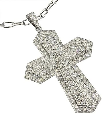 Amazon カルティエ Cartier オーソドックス クロス ダイヤネックレス K18wg 箱 中古 ネックレス 通販