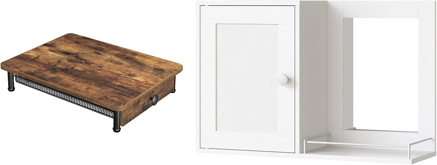 Coffee Pod Drawer Holder, Wall Mounted Home Storage, Medicine Cabinet Mirror, Bathroom Wall Cabinet, Adjustable Shelf, for Laundry Room, Bedroom, Camper, Hallway