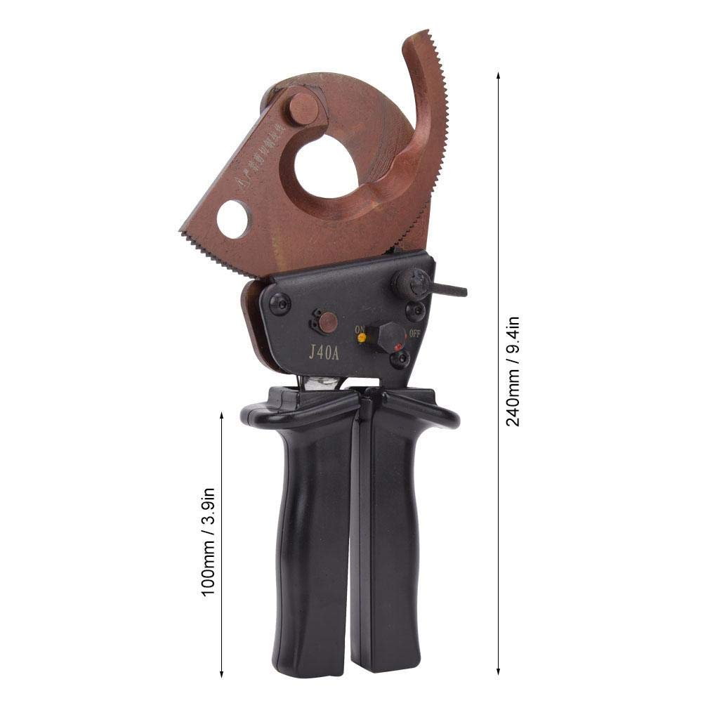 Utensile per spellacavi automatico, J40A 300mm² Cricchetto per uso industriale, forbici per cavi, utensile da taglio manuale