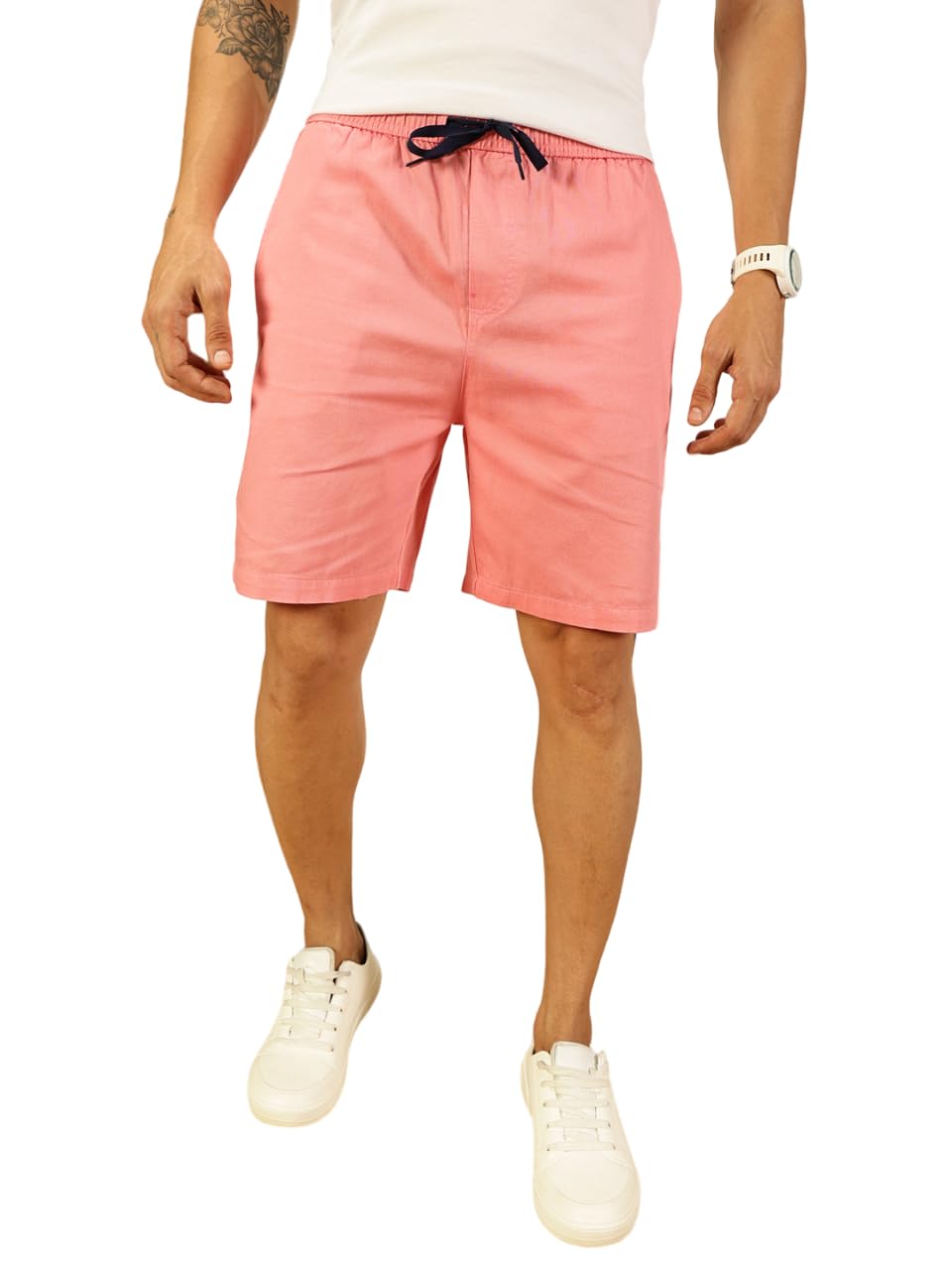 thomas scott Men's | Solid | Mid Rise | 100% Cotton | Casual | Light Weight | Chino | Shorts for Men-picture-28