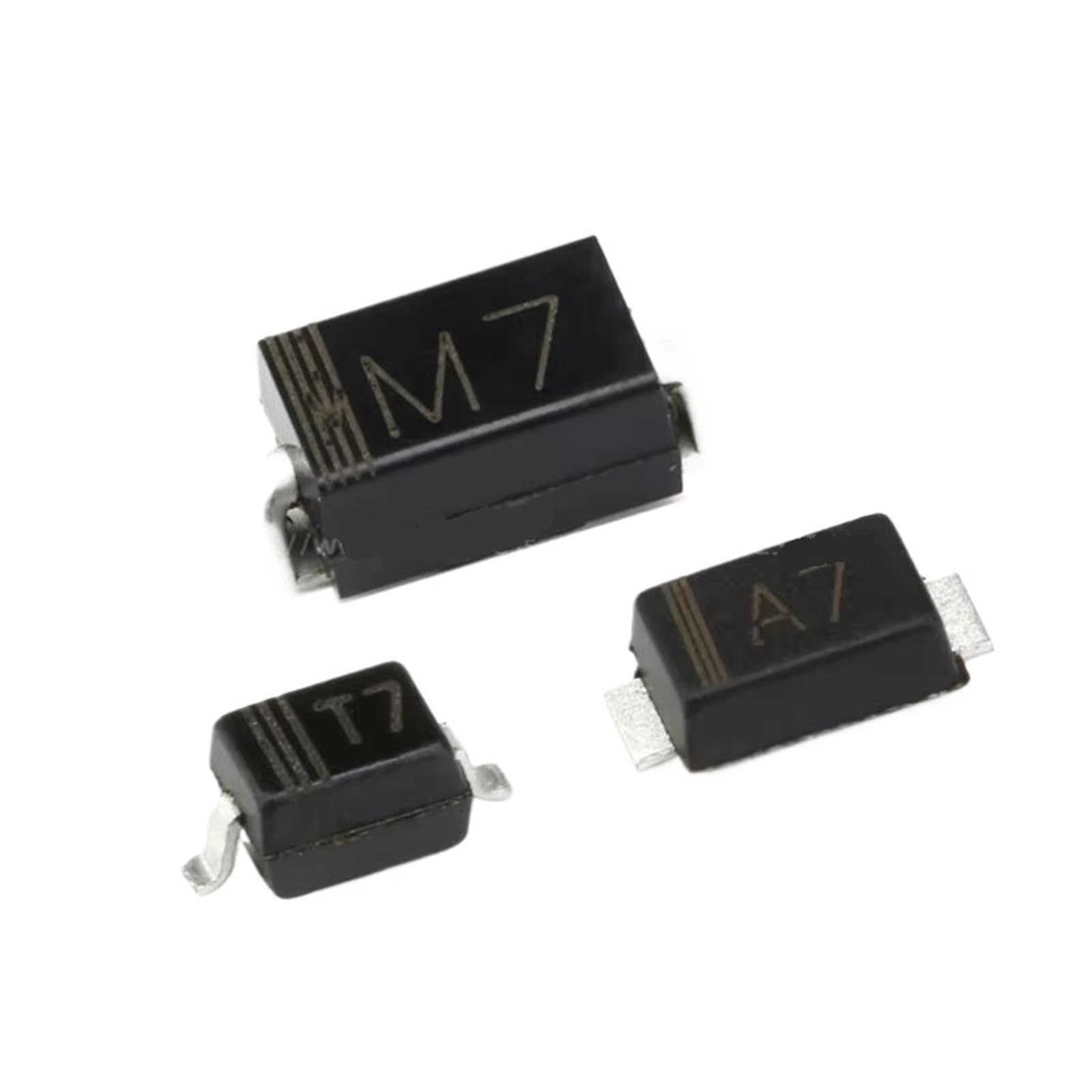COSZWQDP 100PCS M7 M1 M2 M4 M7F A7 T7 F7 DO-214AC 1N4007W 1N4007WS 1N4004 SOD123 SOD323 1A 1000V SMD Diode RECTIFIER(M7F SMAF)