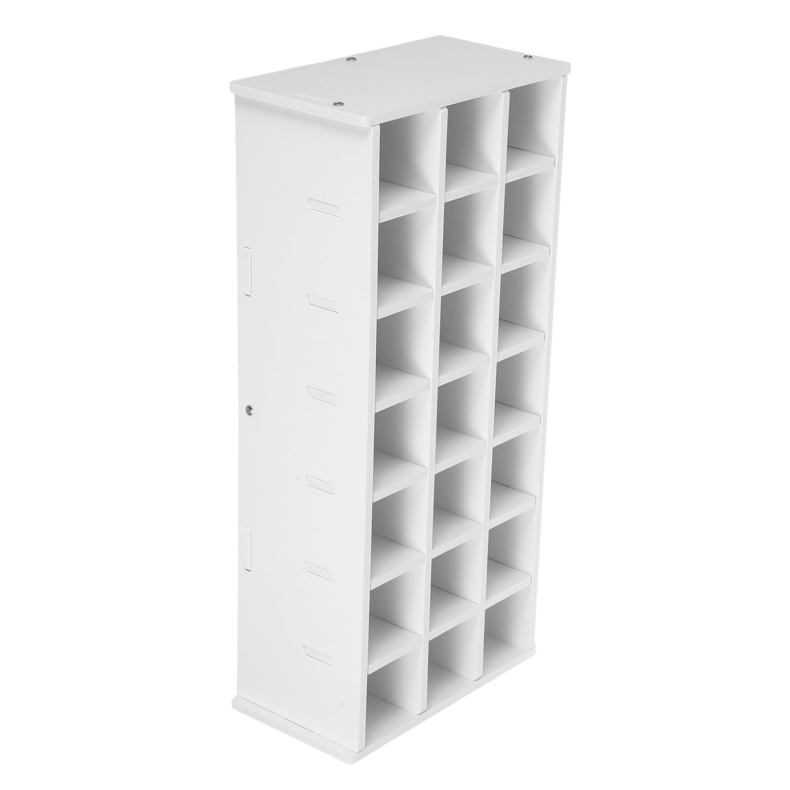 Boîte de rangement en bois, support tubes peinture blanche et pinceau