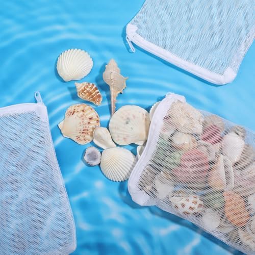 Bremorou Aquarium Filter Media Bags 8 Pack Reusable Mesh Bags with Zipper for Fish Tank Filters Fine Mesh Polyester Aquarium Media Bag for Carbon Ceramic Rings Volcano Rock 7.87 × 5.91 Inches — 사진 4