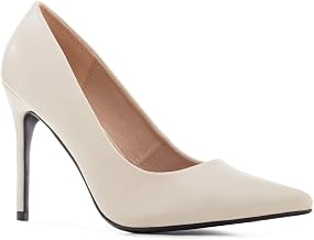 Andres Machado - Women's and Teenagers' Faux Leather Heel Shoe - AM5371 - Fine Toe - Special Width - Stiletto Heel - Small and Large Sizes 32/35-42/45