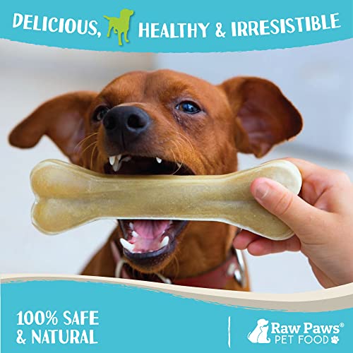 Raw Paws Pet Premium 8-Inch Compressed Rawhide Bones For Dogs, 2-Count - Packed In Usa - Long Lasting Dog Chews - Natural Pressed Rawhides - Large Dog Bones - Beef Hide Bones For Aggressive Chewers #TOP4