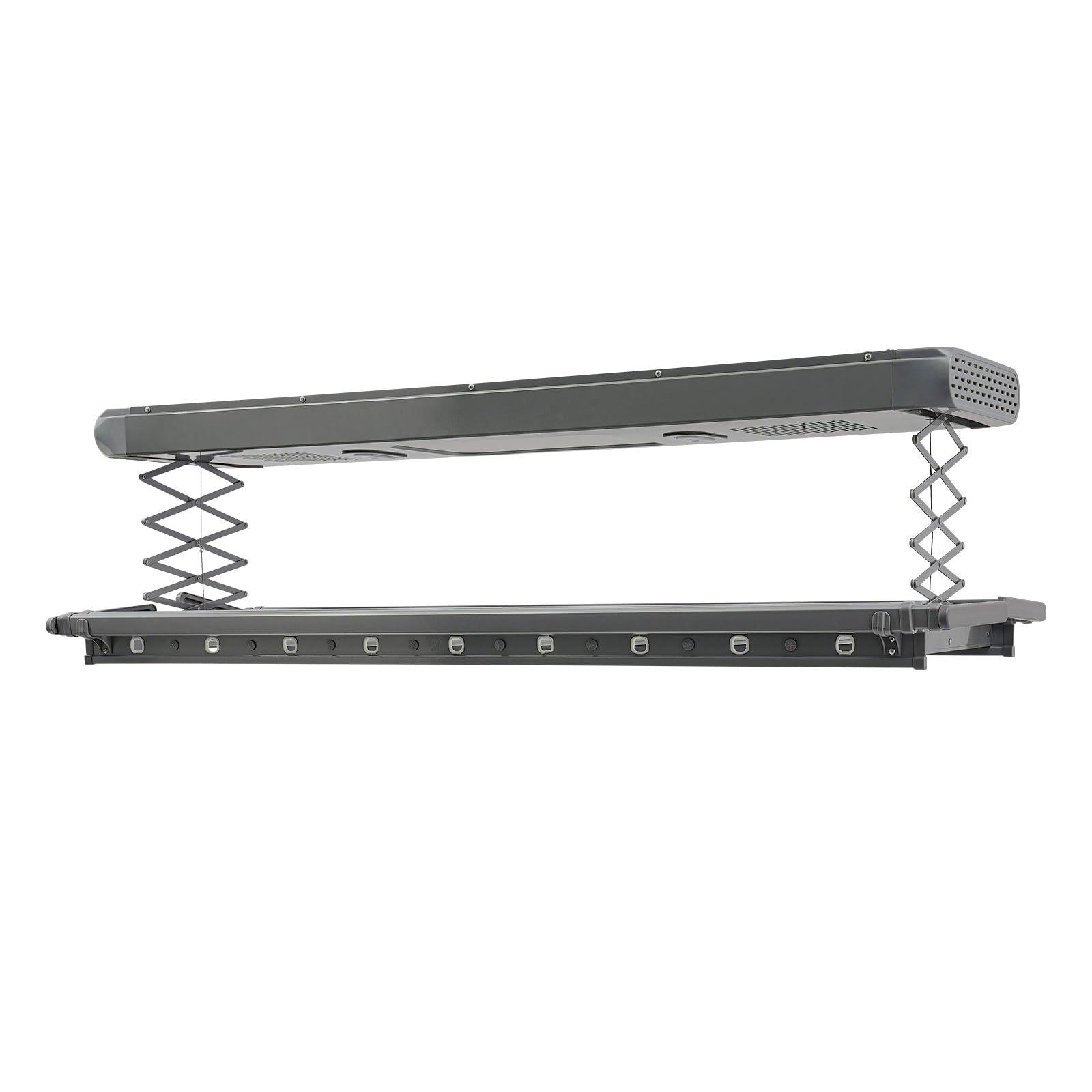 Elektrischer Wäscheständer Deckenmontage, 130-215 * 52cm Wäscheständer Decke mit Ventilator, Fernbedienung, Blaulicht-Sterilisation