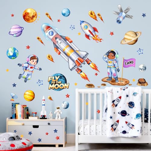 Vinilos decorativos espaciales para habitación infantil miniatura 4