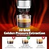 Portable Espresso Maker with Removeable Battery, Portable Espresso Machine with USB-C, 3-in-1 Small Espresso Machine with Ground Coffee & Capsules (NS&DG) for RV, Hiking (Black)