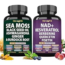 StrongVit Sea Moss Complex & NAD Supplement Bundle 120 Capsules