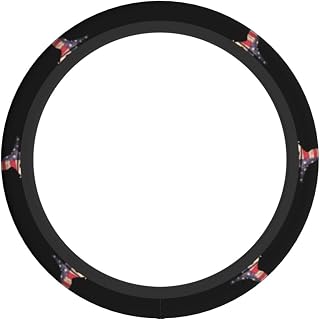 Vintage USA American Flag Skateboard Skaters Elastic Anti Slip Steering Wheel Cover Durable Universal Car Accessory