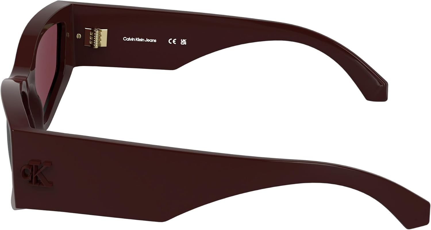 Calvin Klein Jeans Women's Sunglasses CKJ26608S - Burgundy with Solid Wine Lens