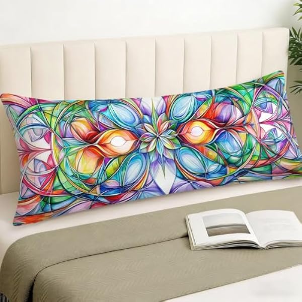 Cod1800 poduszka do spania na boku, 60 x 180 kolorów, poszewka na poduszkę 60 x 180 cm, w paski, dla dzieci do spania na boku, miękka, aksamitna poduszka ciążowa z zamkiem błyskawicznym, do dekoracji