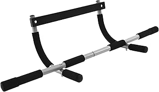 Barra de dominadas para puerta, empuñaduras acolchadas para colgar, marco de dominadas, barra de fitness resistente para gimnasio en casa, equipo de entrenamiento ajustable para la parte del