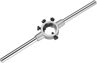 uxcell 20mm Round Die Stock Handle Wrench Holder for Metric M4-M6 / 6mm-20mm Round Die, Zinc Alloy Carbon Steel