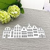 schneideisen satz hss  JWGD Schloss Dekoration Metall Stahlzargen Schneideisen DIY Scrapbooking Fotoalbum Embossing Papier Karten 15.2 * 6.2cm (Farbe : Silber)