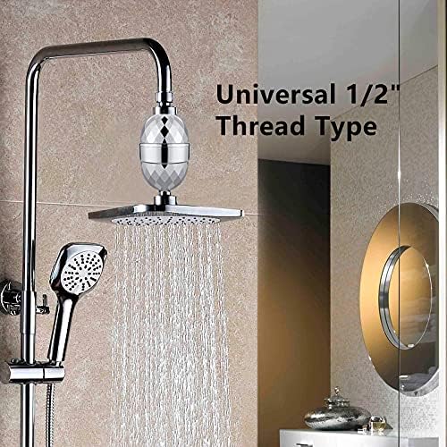 Shower Filter for Hard Water Upgraded High Output Shower Water Filter, Water Softener Shower Head Filter Remove Chlorine and Heavy Metals, Shower Filter with Vitamin C Revitalizing Skin Hair Nail