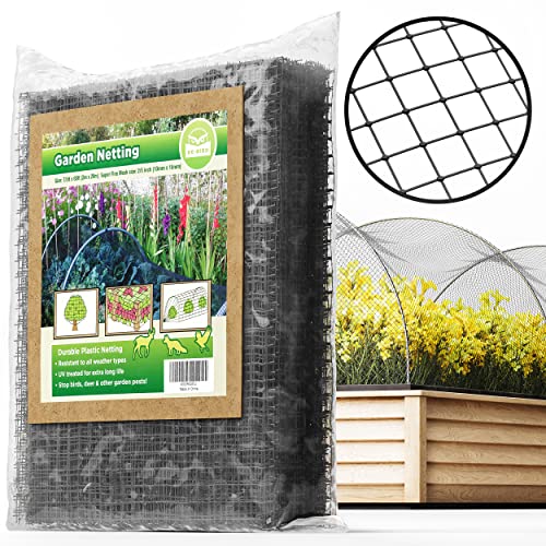 De-Bird Garden Fencing 7.5 X 65 Ft Heavy Duty Bird Netting For Garden Protection Plastic Fence - Deer Fence Garden Netting Pest Barrier, Rabbit Fence, Flower Bed Fencing, Garden Fence Animal Barrier #TOP1