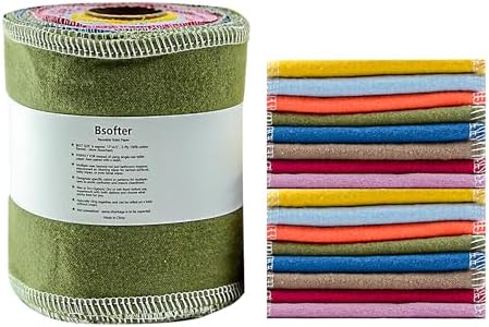 Bsofter Reusable Toilet Paper Rolls – 28 Pcs Reusable Toilet Paper Washable,Cloth Bidet Towels,Toilet Tissue Camper RV Toilet Paper,Paperless Tp Reusable Baby Wipes Alternative