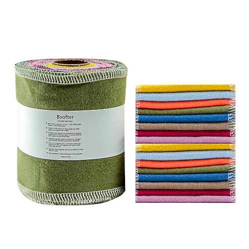 Bsofter Reusable Toilet Paper Rolls 28 Pcs Reusable Washable Bidet Wipes Cloth Bidet Towels Toilet Tissue Camper RV Toilet Paper Paperless Tp Reusable Baby Wipes Alternative