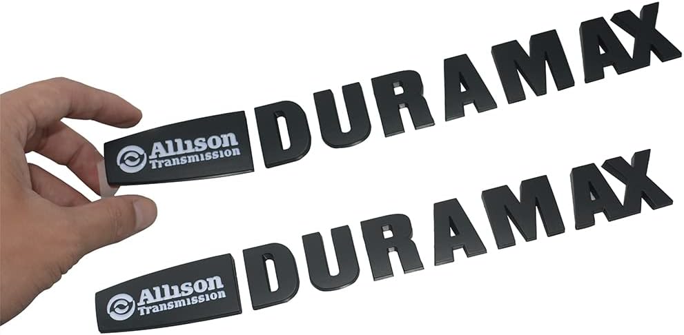 2X DURAMAX DMAX ALLISON 6.6HD Emblems 3D Badges For Silverado