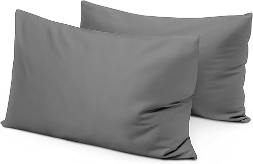 Juego de 2 fundas de almohada de viaje de 12 x 16 pulgadas con cierre de sobre, 600 hilos, 100% algodón egipcio suave, fundas de almohada de viaje