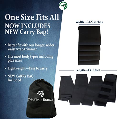 Triedtrue Brands Sweat Bands For Stomach - Waist Trainer For Women Plus Size Fits All - Waist Wrap - Wrap Around Waist Trainer For Women - Waist Trainer For Women Belly Fat Black #TOP1