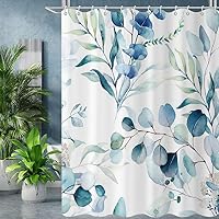 Mocsicka Duschvorhang Mit Herbst-Eukalyptus-Muster – Wasserdicht, 183x183 Cm, Inkl. 12 Haken, Polyester
