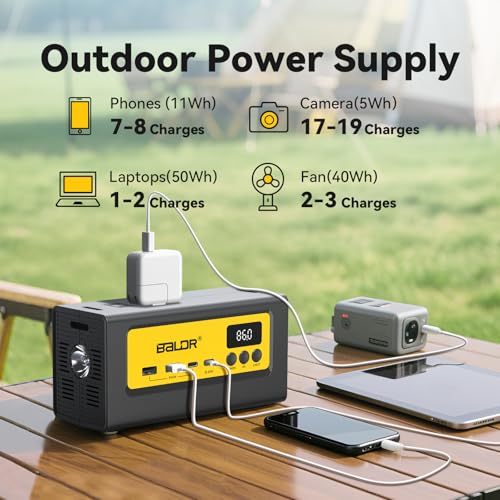 BALDR Portable Power Station 28000mAh, 90Wh LiFePO4 Battery Backup Camping Solar Generator Fast Charging with AC Outlet 150W Peak Power Bank for Home Backup Outdoor Emergency 8 AI VOLT Generator Website 51O2ZFomZTL. SL500 AI VOLT Generator Website